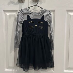 Girls size 4 Carter’s black kitty dress